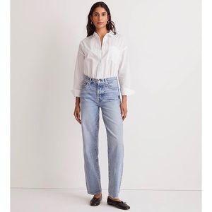 NWT Madewell Low-Slung Straight Jeans Olvera Wash Blue